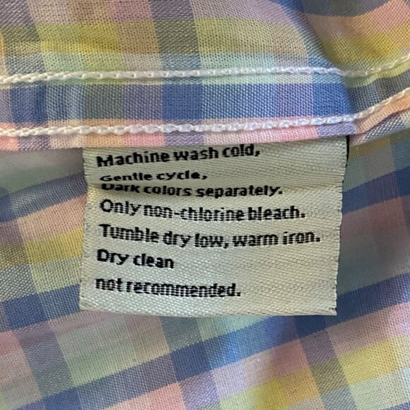 McILHenny Pastel Multi-Check Button-Down Shirt Men's Medium Business-Casual New - Picture 12 of 15